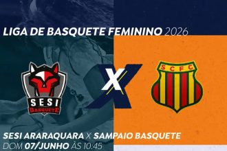 TV Brasil transmite Sesi Araraquara x Sampaio Basquete neste domingo
