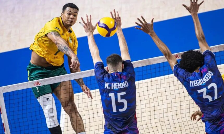 Brasil bate bicampeã olímpica França na Liga das Nações de vôlei