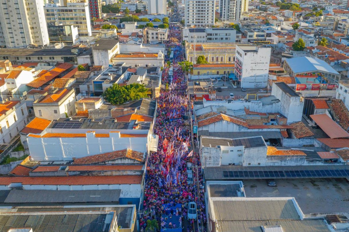 Vista da concentração da caminhada Elas com Fábio em Aracaju