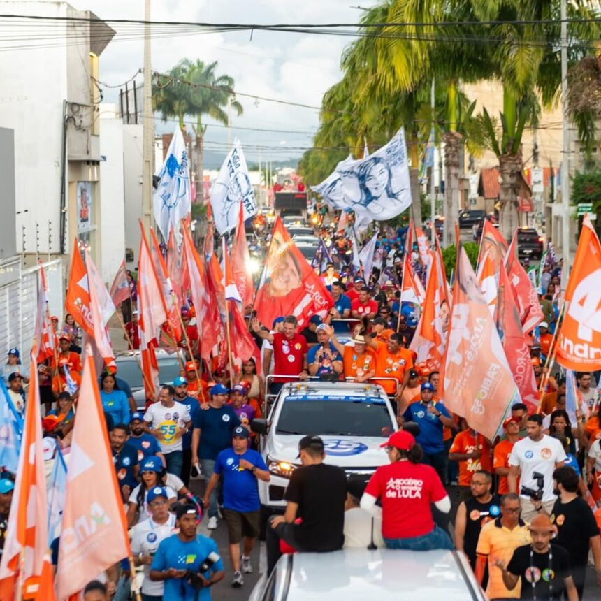 Multidão toma conta de Itabaiana em grande carreata de Fábio Mitidieri