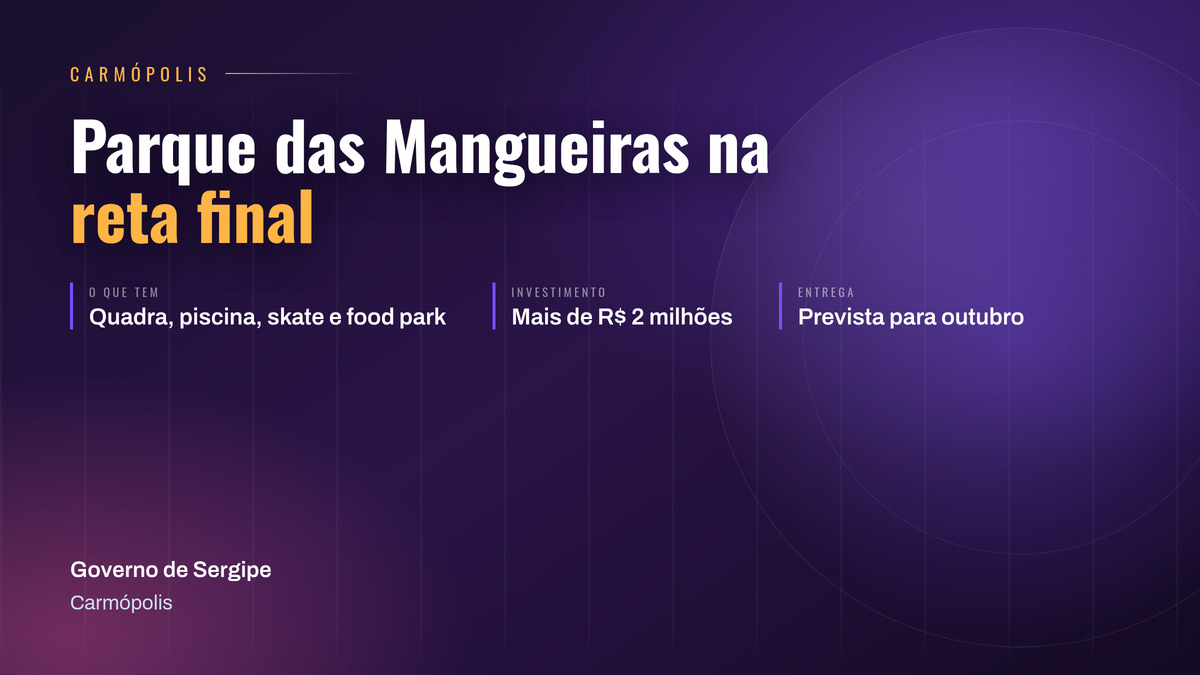 Parque terá quadra, piscina, pista de skate e food park, segundo o governo do estado